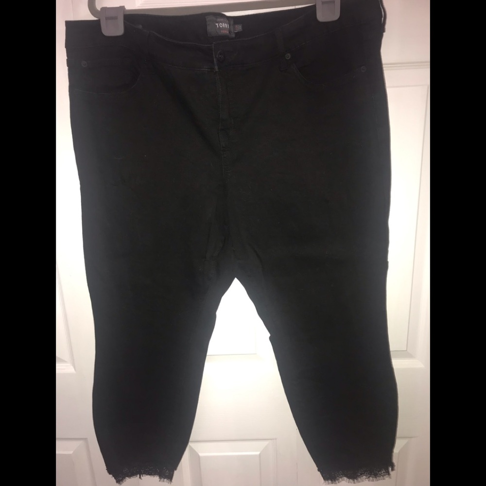 Torrid Black Lace bottom Jean